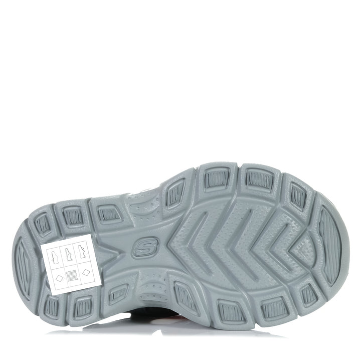 Skechers Relix - Valdex 406521N Charcoal/Red Toddler Sandals