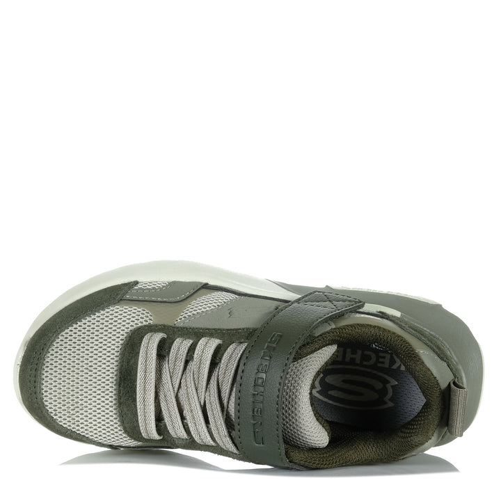 Skechers SKX - 225 405676N Olive Toddler Shoes