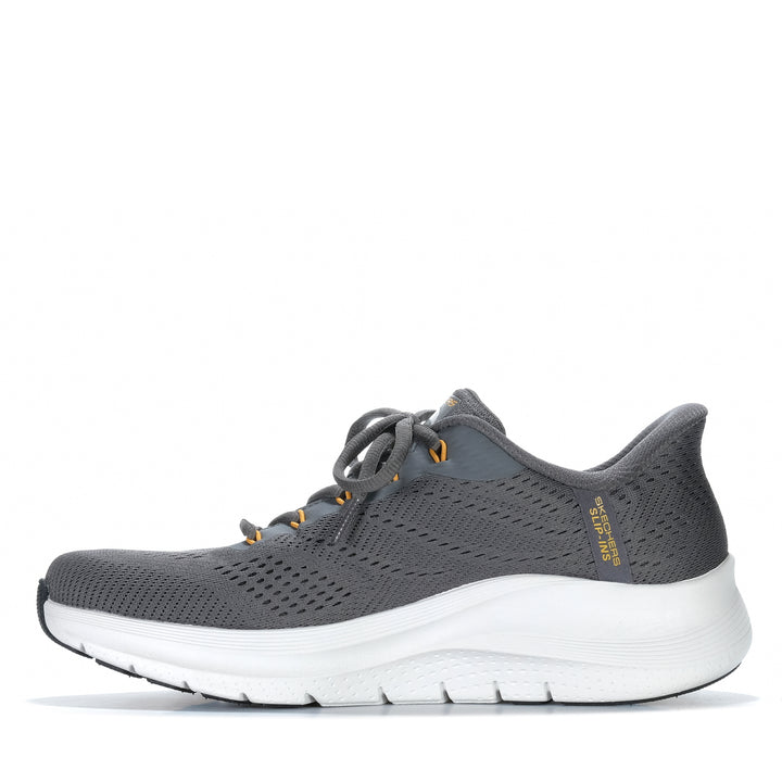 Skechers Slip-Ins: Arch Fit 2.0 - Lestur Charcoal/Yellow Mens Sneakers
