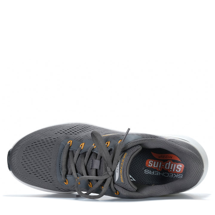 Skechers Slip-Ins: Arch Fit 2.0 - Lestur Charcoal/Yellow Mens Sneakers