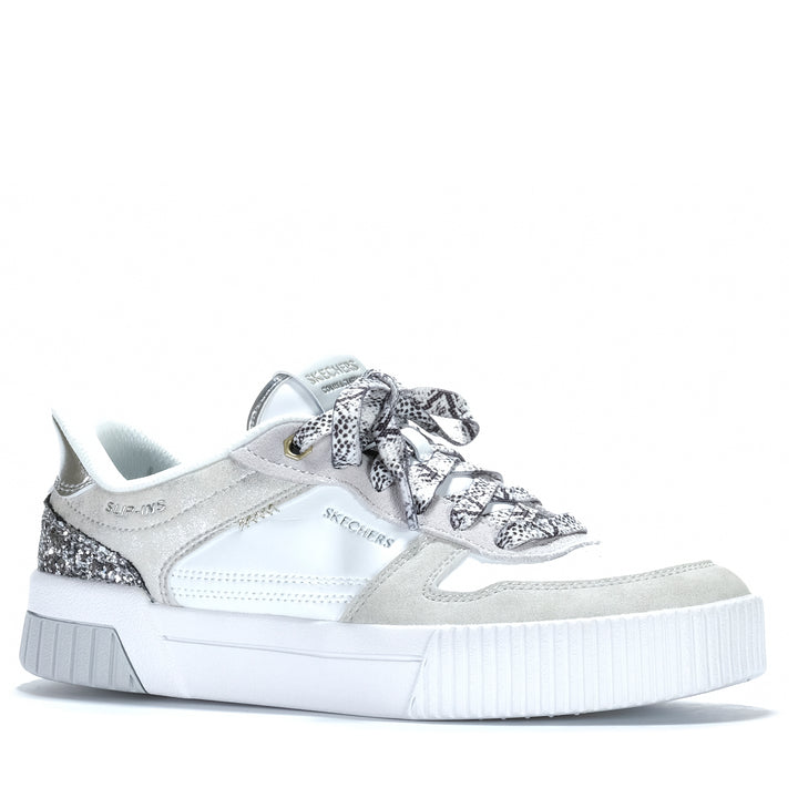 Skechers Slip-Ins: Jade - Radiant Roar White/Silver 185223 Womens Sneakers