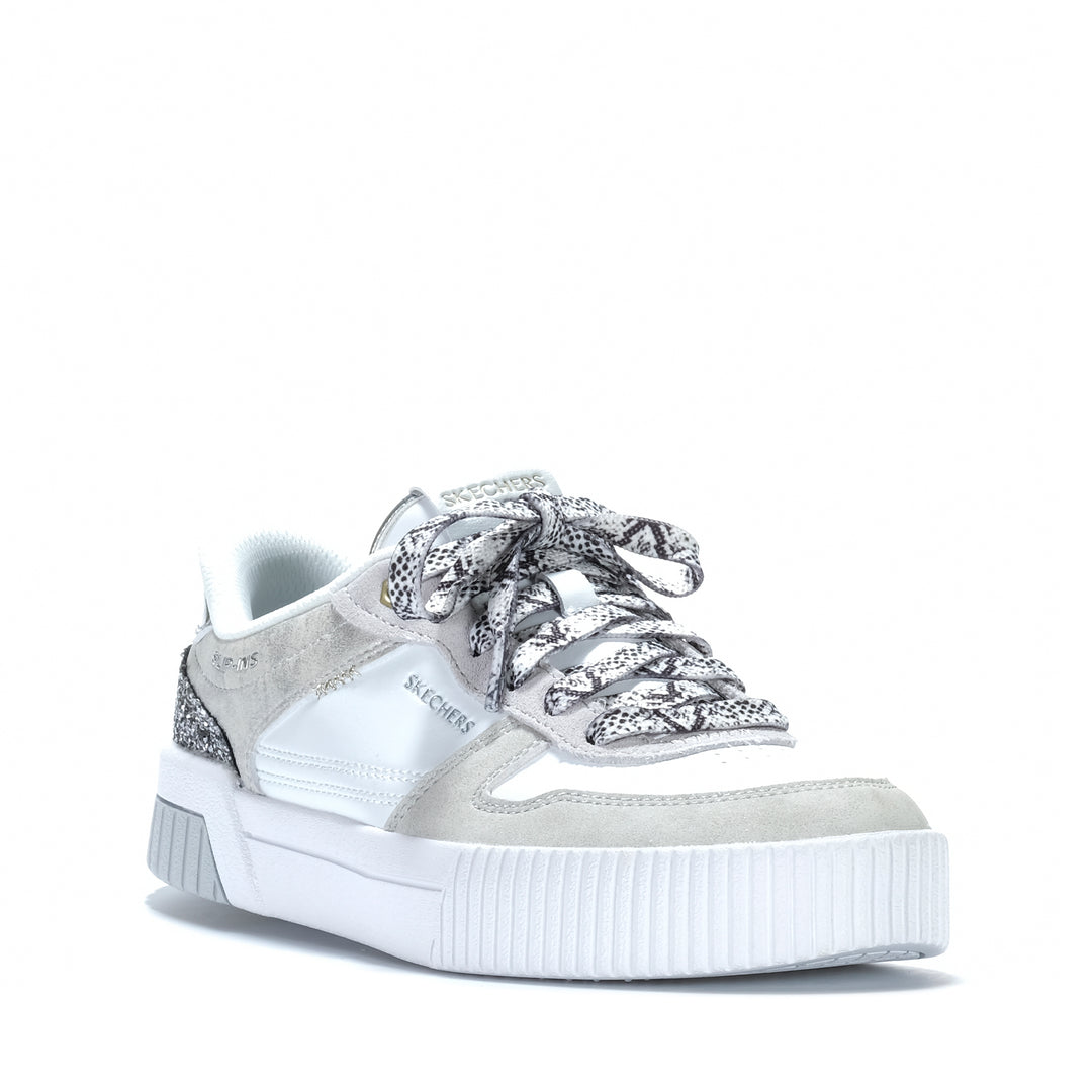 Skechers Slip-Ins: Jade - Radiant Roar White/Silver 185223 Womens Sneakers