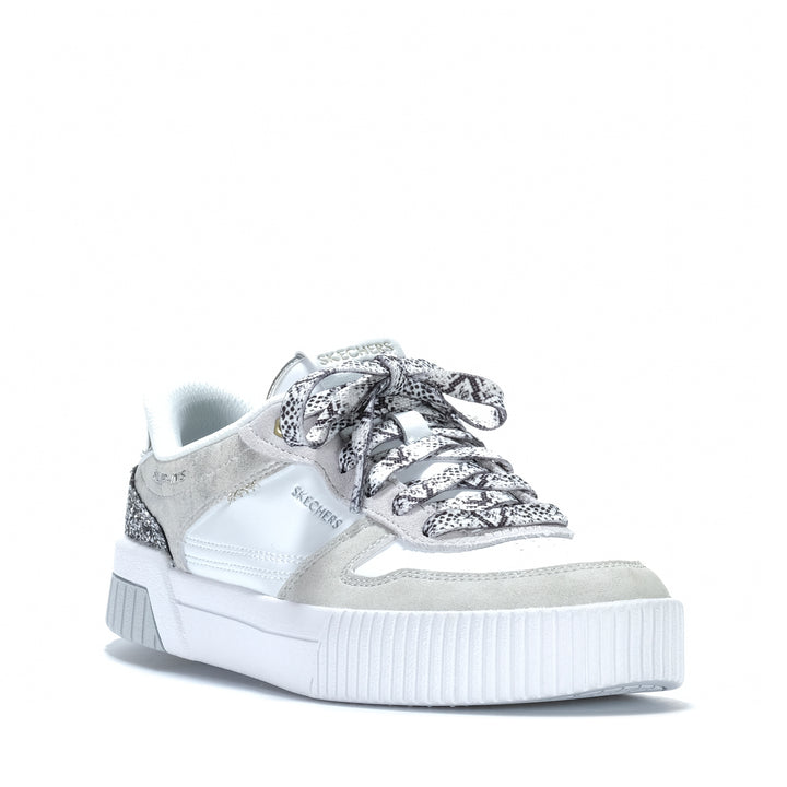 Skechers Slip-Ins: Jade - Radiant Roar White/Silver 185223 Womens Sneakers