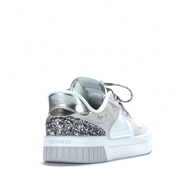 Skechers Slip-Ins: Jade - Radiant Roar White/Silver 185223 Womens Sneakers