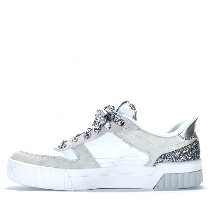 Skechers Slip-Ins: Jade - Radiant Roar White/Silver 185223 Womens Sneakers