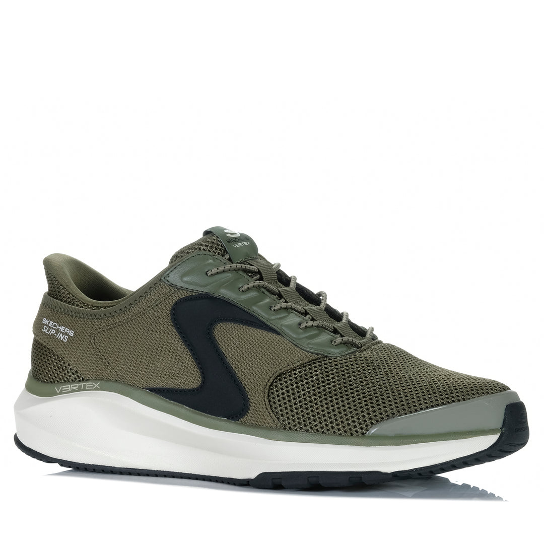 Skechers Slip Ins: Vertex - Vickul Olive 233077 Mens Sneakers