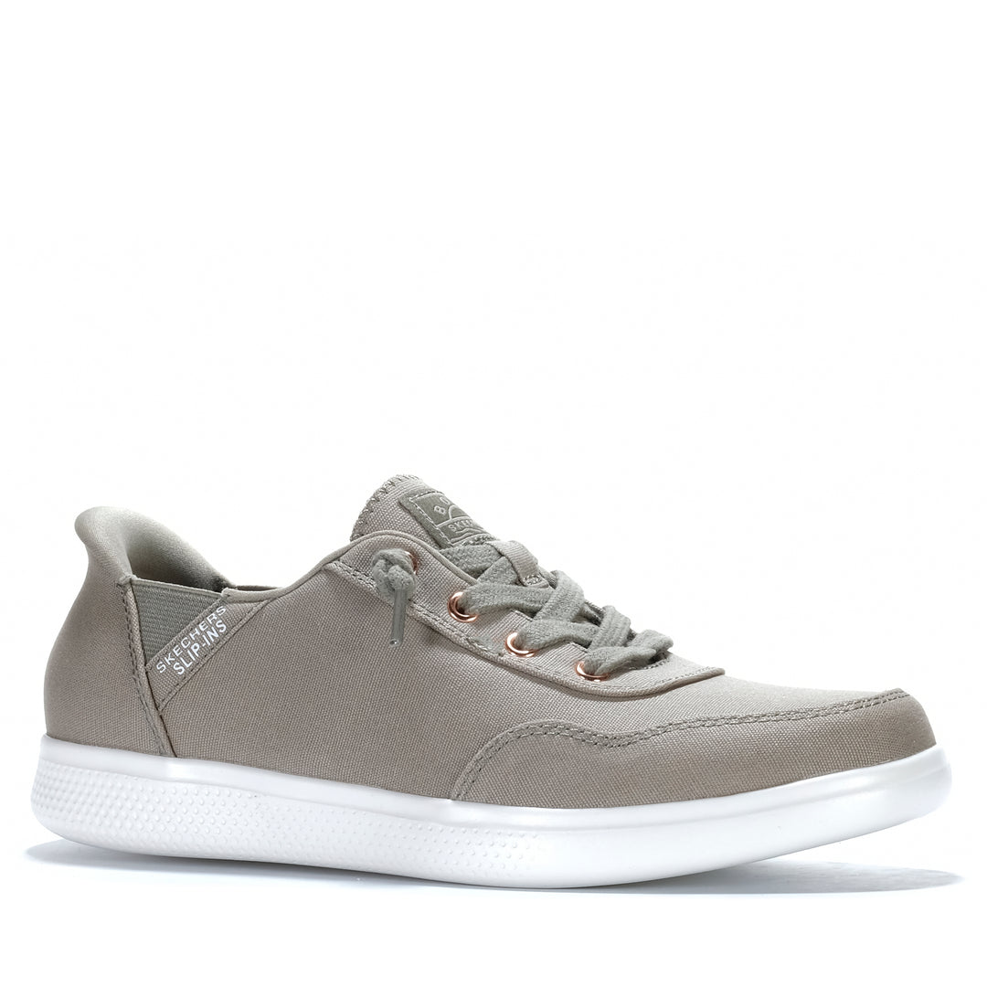Skechers Slip-ins: BOBS Skip Cute Olive 114815 Womens Sneakers