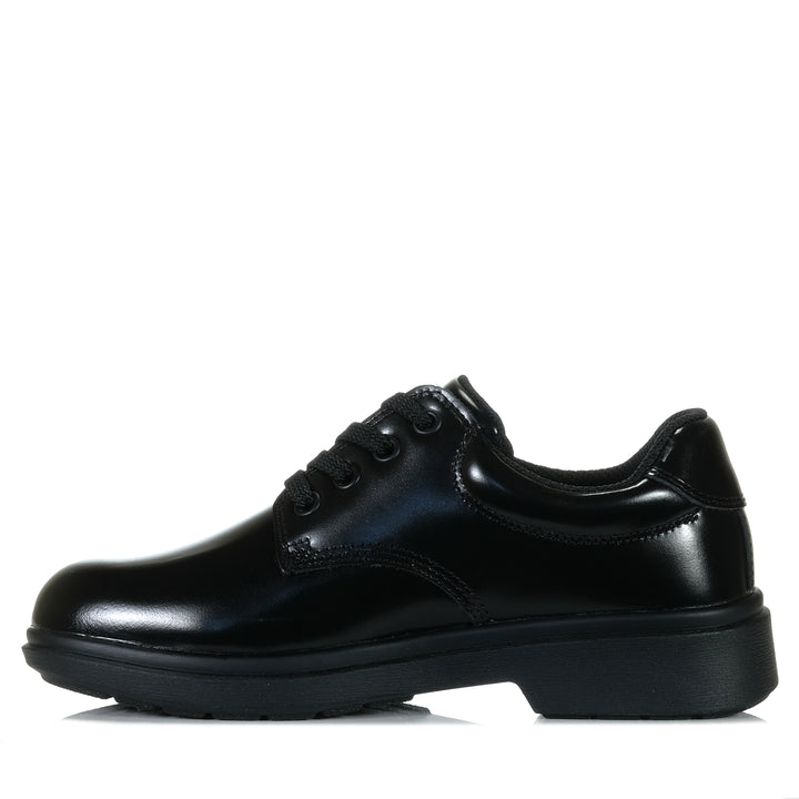 Skechers Smooth Tracks Lace Up 419040L Black School Shoes