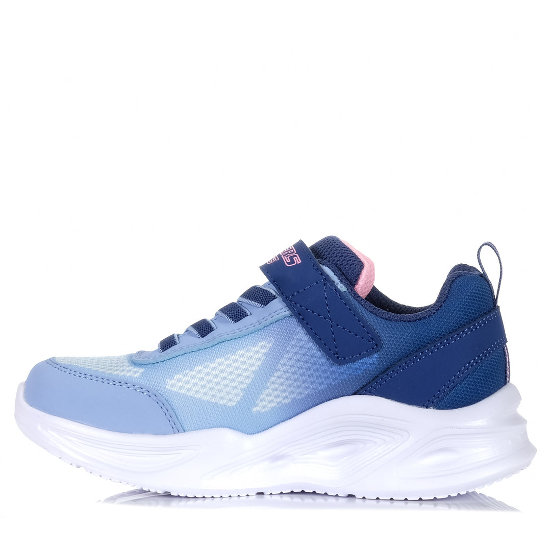 Skechers Sola Glow-Ombre Deluxe 303714L Navy Light Blue Youth Shoes