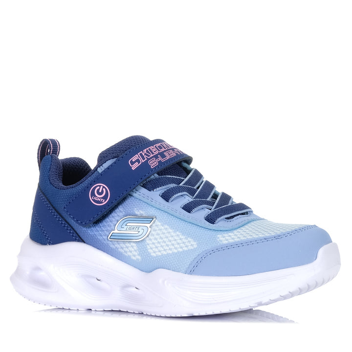 Skechers Sola Glow-Ombre Deluxe 303714L Navy Light Blue Youth Shoes