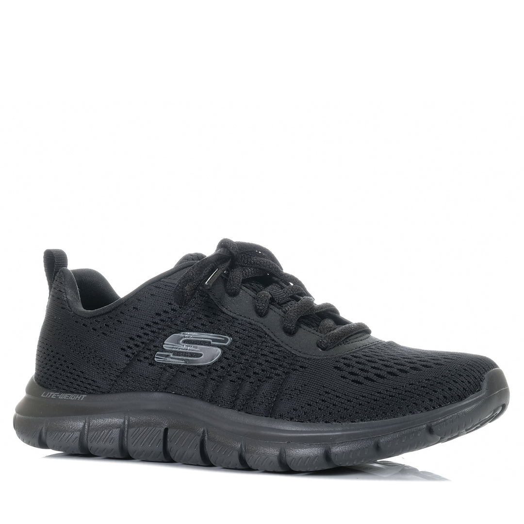Skechers Track - New Staple 150141 Black/Black, 10 US, 11 US, 6 US, 7 US, 8 US, 9 US, black, flats, low-tops, shoes, Skechers, sneakers, sports, walking, womens