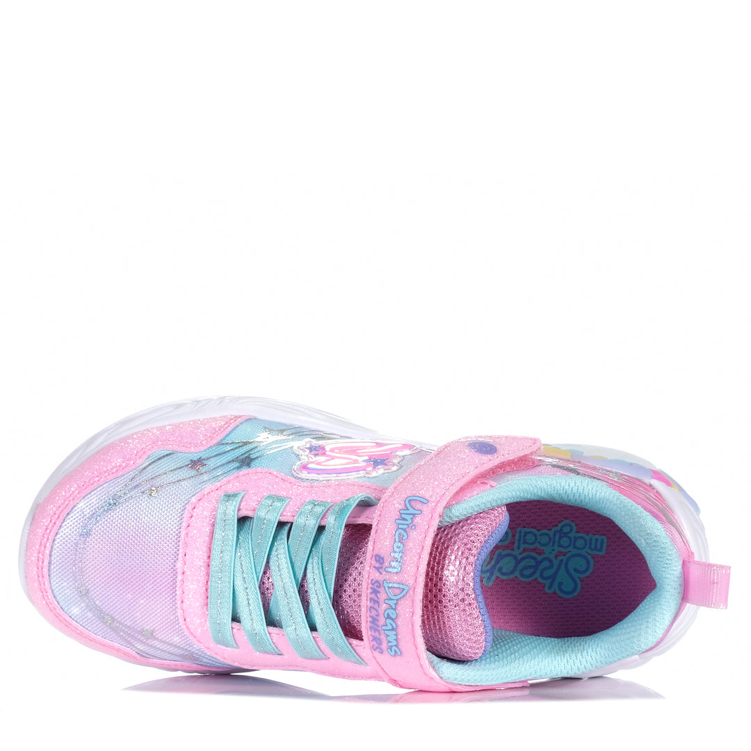 Skechers Unicorn Dreams - Wishful Magic 302299L Pink/Turquoise Youth Shoes