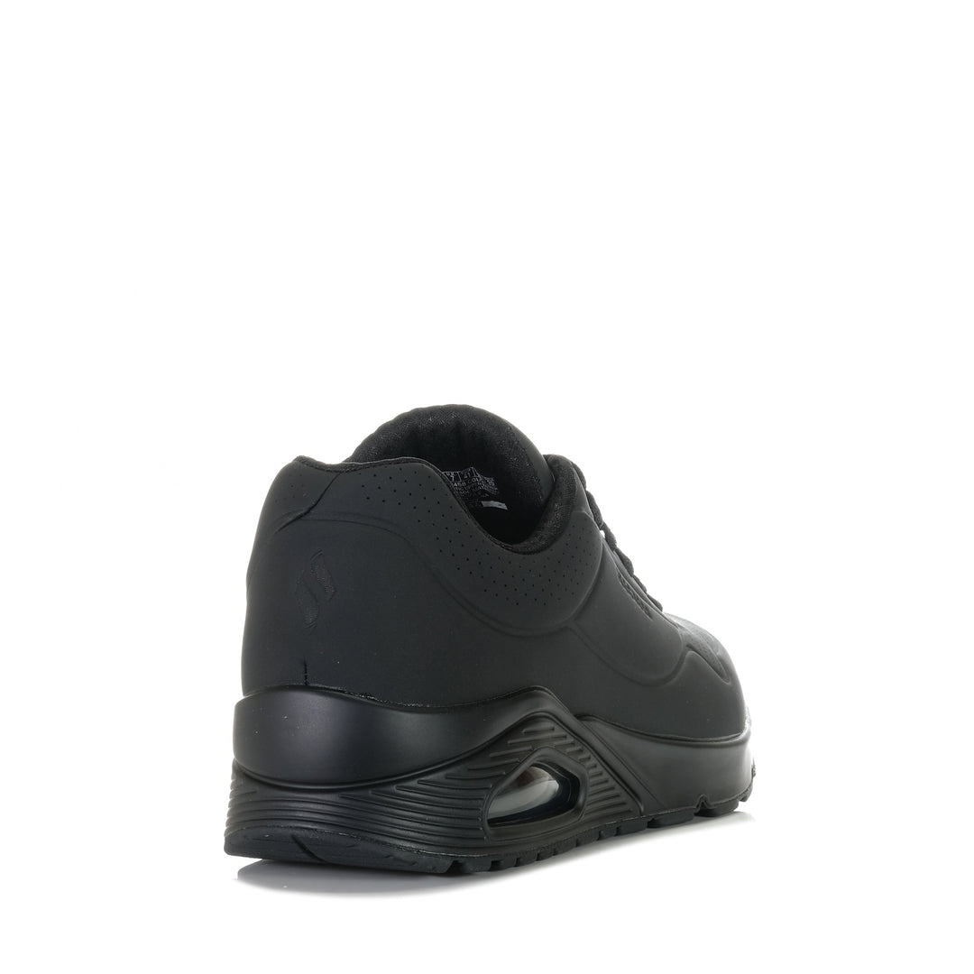 Skechers Uno - Stand On Air 52458 Black/Black, 10 us, 11 us, 12 us, 13 us, 8 us, 9 us, black, casual, low-tops, mens, shoes, skechers, sneakers