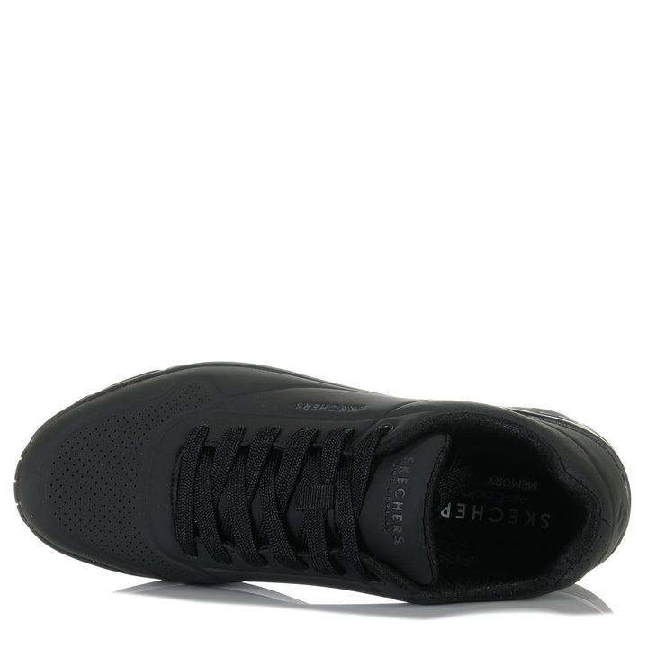 Skechers Uno - Stand On Air 52458 Black/Black, 10 us, 11 us, 12 us, 13 us, 8 us, 9 us, black, casual, low-tops, mens, shoes, skechers, sneakers