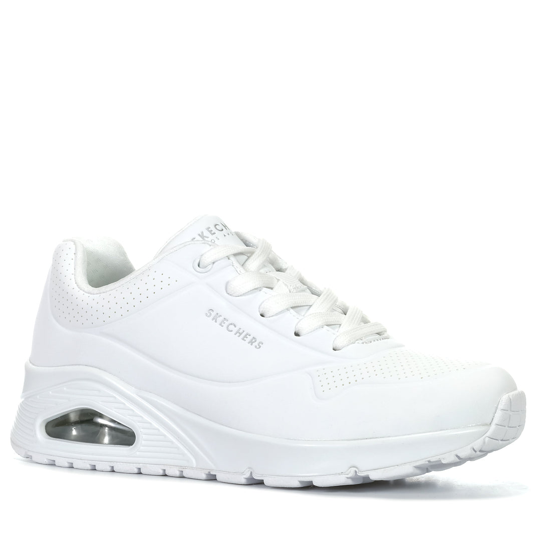 Skechers Uno - Stand On Air 73690 White, 10 US, 11 US, 6 US, 7 US, 8 US, 9 US, low-tops, Skechers, sneakers, white, womens