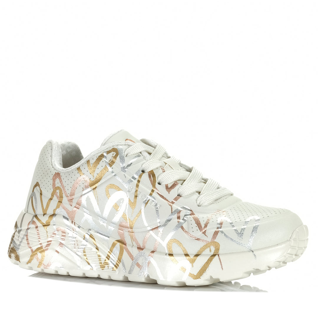 Skechers x JGoldcrown: Uno Lite - Metallic Love 314067L Youth Shoes
