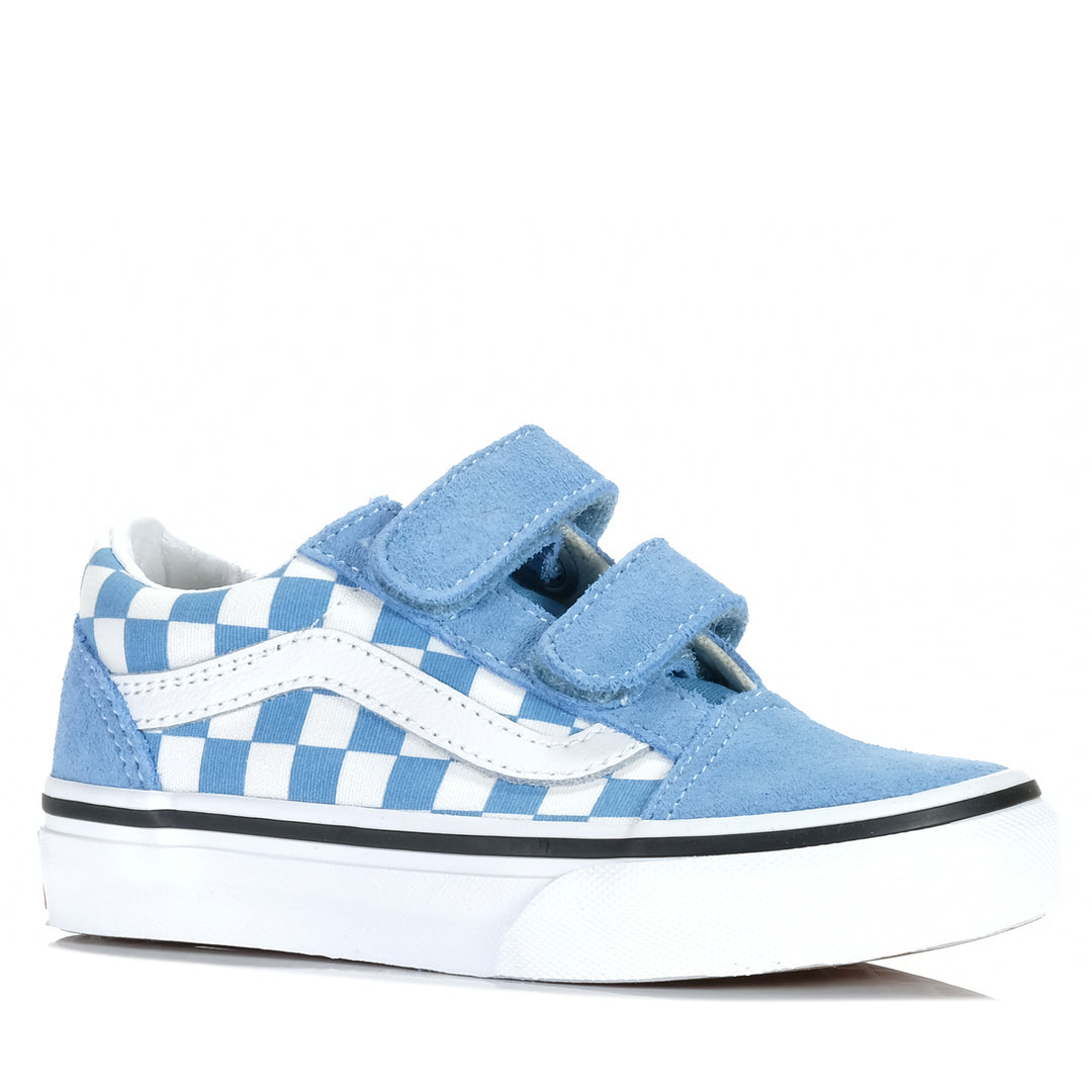 Vans Old Skool V Checkerboard Heritage Blue Youth Shoes