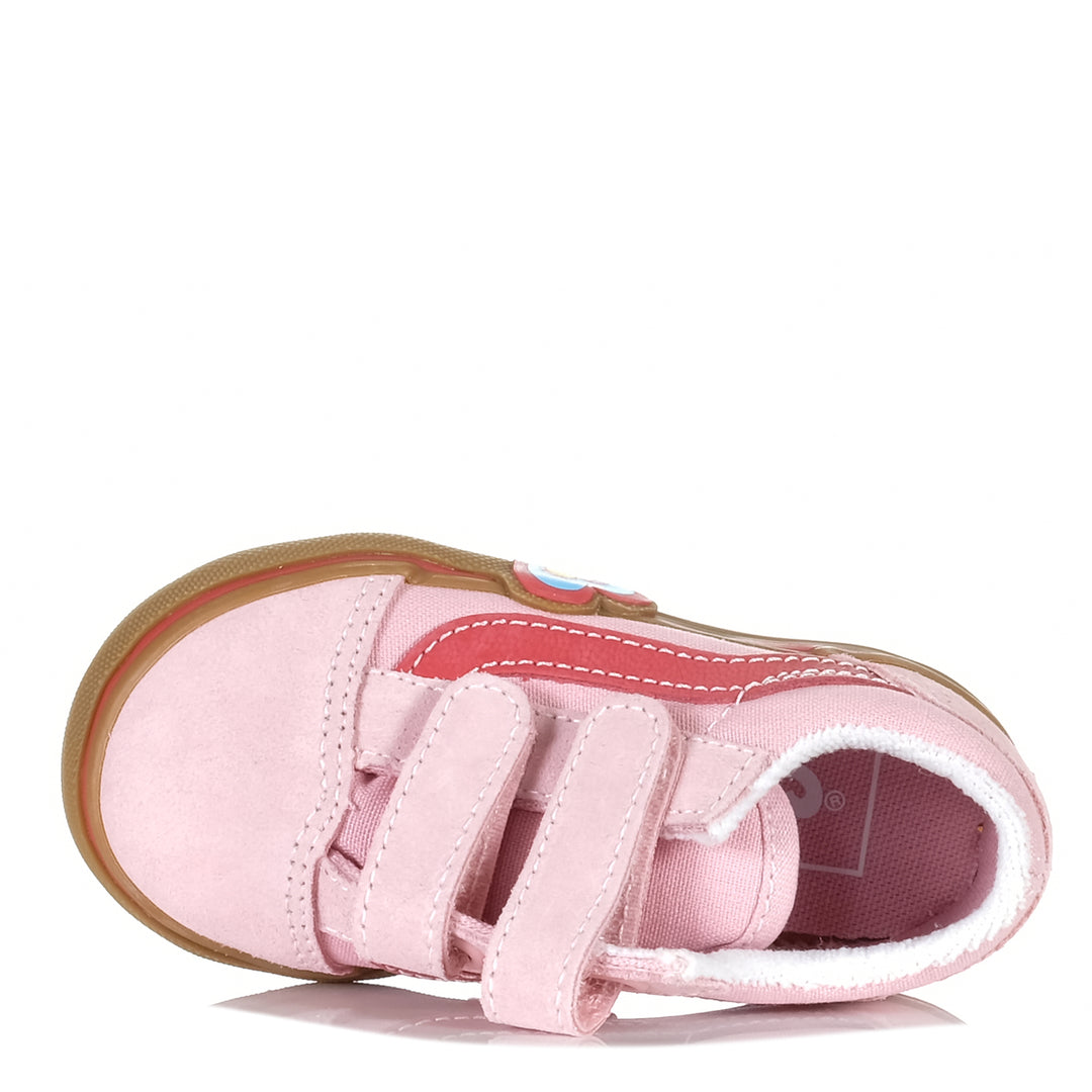 Vans Old Skool V Heart Toddler Pink/Multi Toddler Shoes