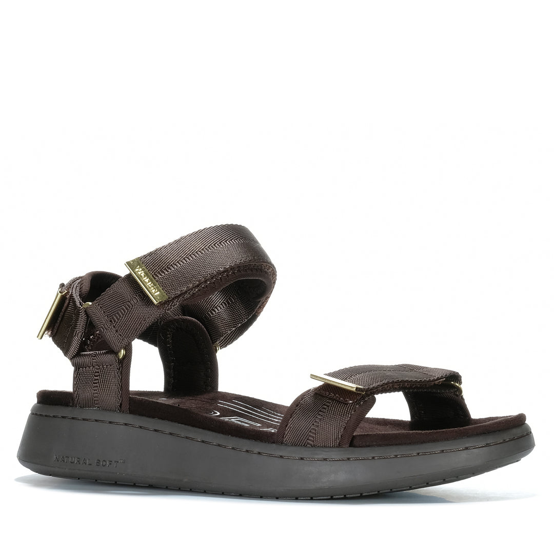 Woden Line Sandal Chocolate Womens Sandals