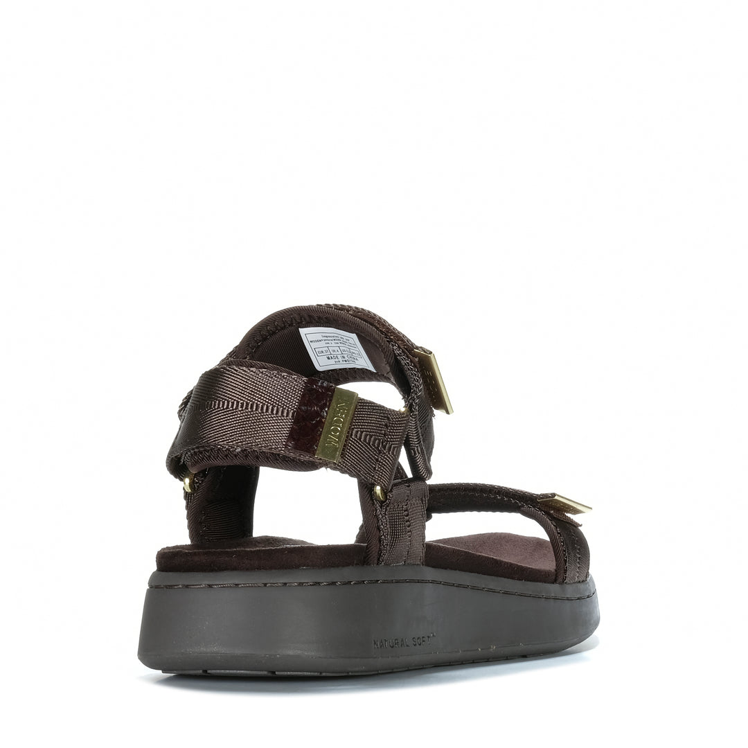 Woden Line Sandal Chocolate Womens Sandals