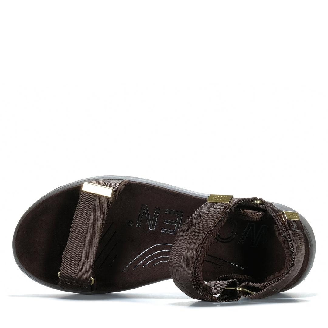 Woden Line Sandal Chocolate Womens Sandals