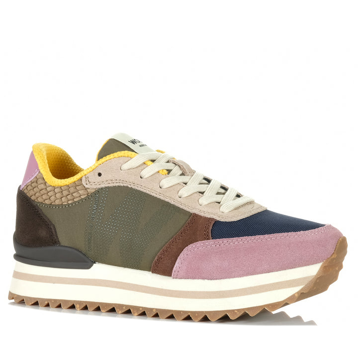 Woden Ronja Plateau Dark Algae Multi Womens Sneakers
