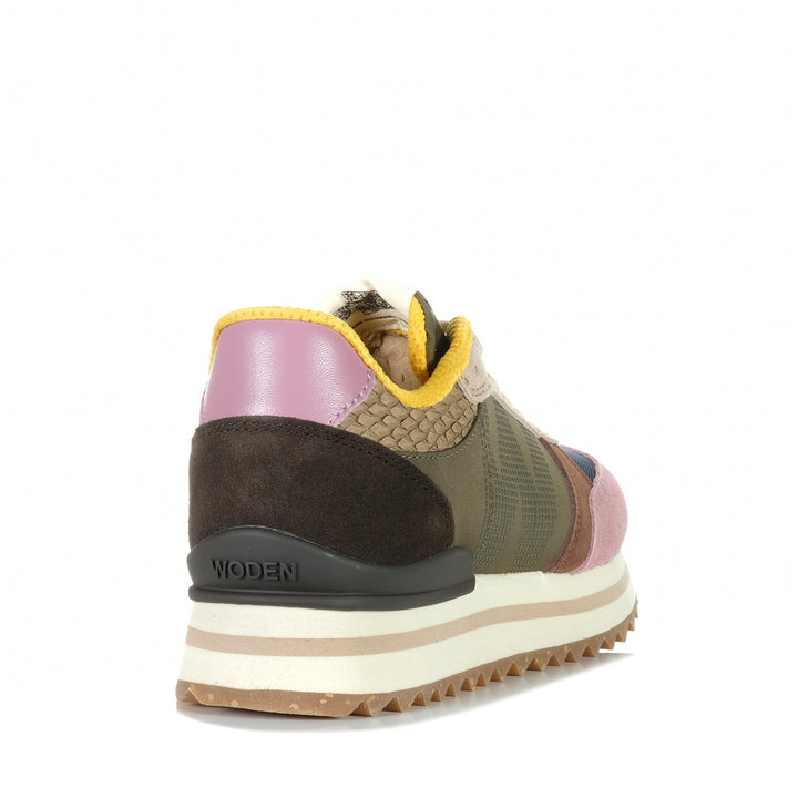 Woden Ronja Plateau Dark Algae Multi Womens Sneakers