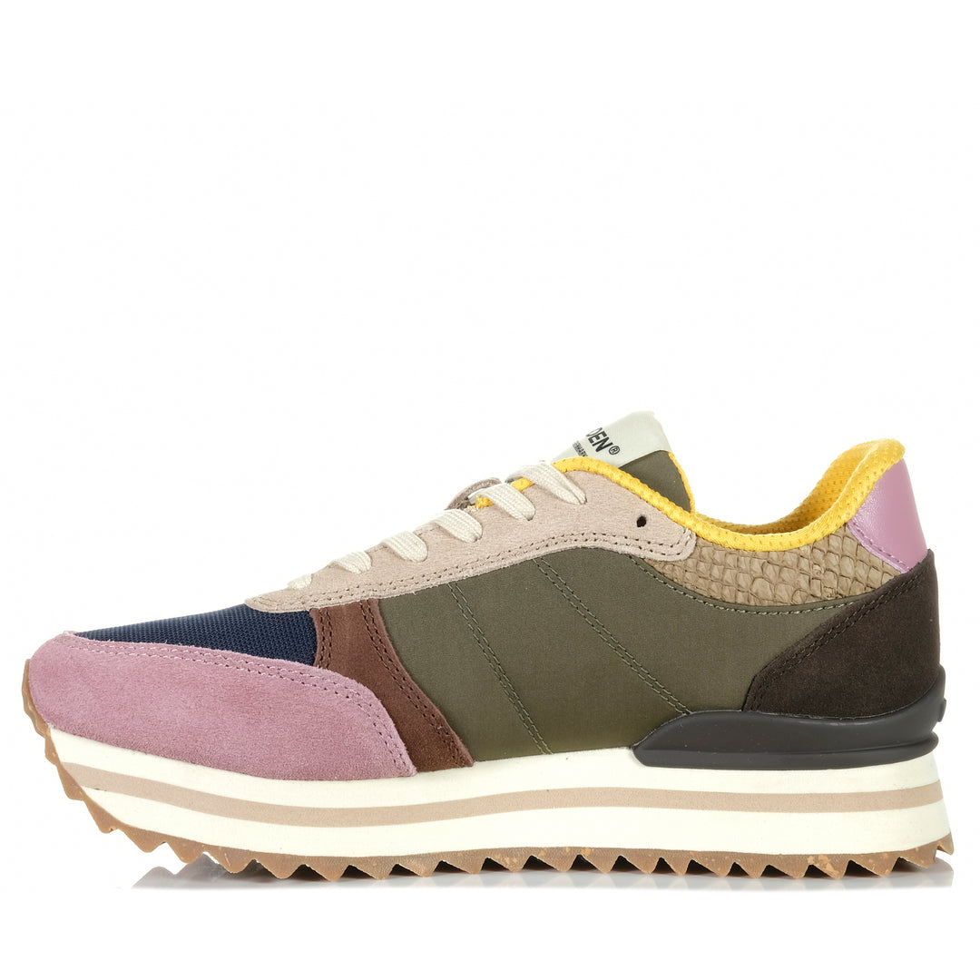 Woden Ronja Plateau Dark Algae Multi Womens Sneakers