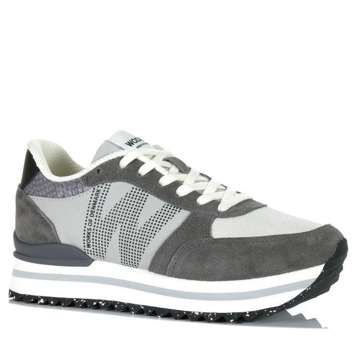 Woden Ronja Plateau Dark Grey Multi Womens Sneakers