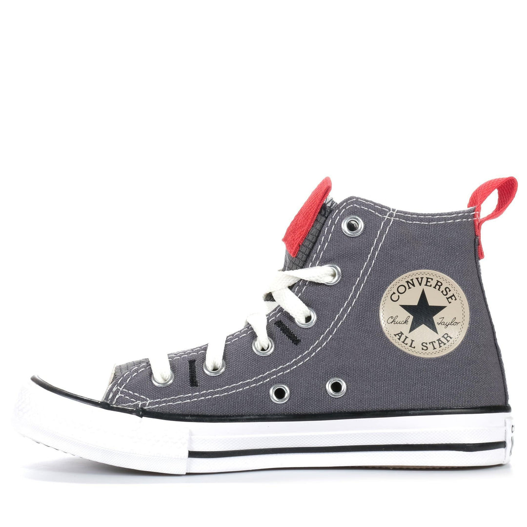 Converse Chuck Taylor Kids Relaxed High Grey, 1 US, 11 US, 12 US, 13 US, 2 US, 3 US, BF, boots, converse, grey, kids, toddler