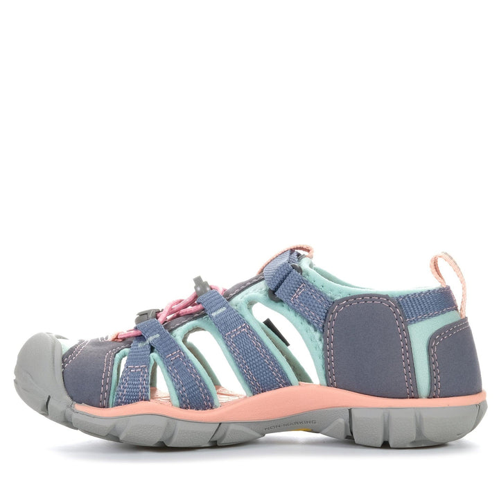 Keen Seacamp II Cnx Flintstone/Ocean Wave, 1 US, 11 US, 12 US, 13 US, 2 US, 3 US, 4 US, 5 US, 6 US, 7 US, blue, keen, kids, sandals, youth