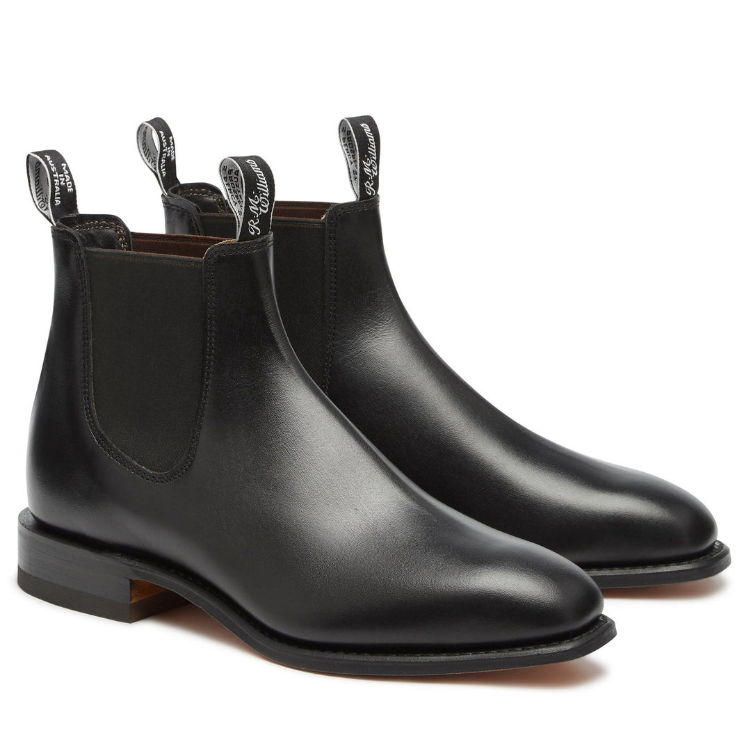 R.M. Williams Comfort Craftsman H Width Black, 07 UK, 07.5 UK, 08 UK, 08.5 UK, 09 UK, 09.5 UK, 10 UK, 10.5 UK, 11 UK, 11.5 UK, 12 UK, 13 UK, black, boots, casual, dress, mens, rm williams, slip on