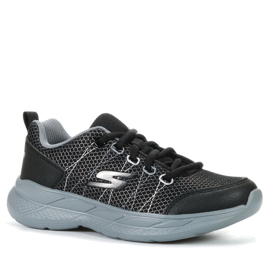 Skechers Snap Sprints 2.0 - Vargon 403797L Black/Charcoal, 1 US, 2 US, 3 US, 4 US, 5 US, 6 US, 7 US, black, kids, shoes, Skechers, youth