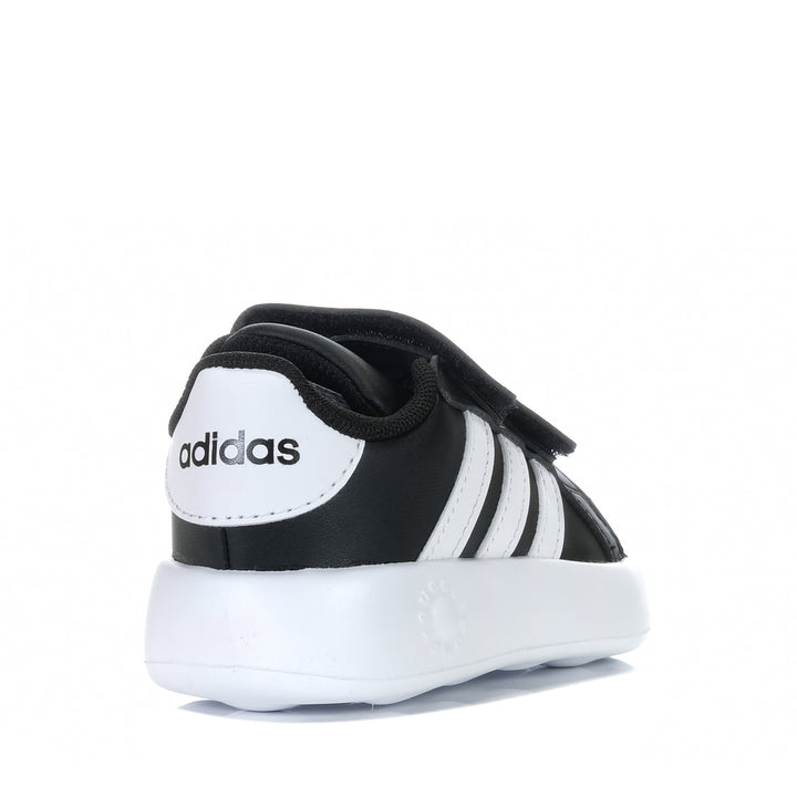 Adidas Grand Court 2.0 CF Infant Black/White, 10 US, 5 US, 6 US, 7 US, 8 US, 9 US, Adidas, black, kids, shoes, Toddler
