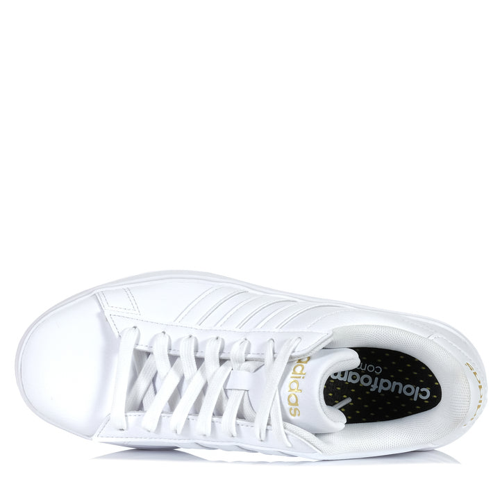 Adidas Grand Court 2.0 White/White, Womens, adidas, flats, low-tops, shoes, sneakers, white, womens