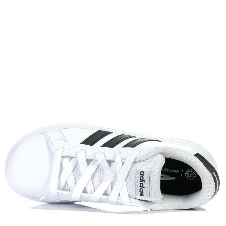 Adidas Grand Court 2.0 Youth White/Black, 1 US, 2 US, 3 US, 4 US, 5 US, 6 US, 7 US, Adidas, kids, shoes, white, youth