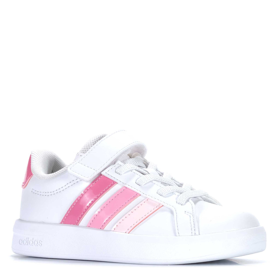 Adidas Grand Court 3.0 EL Youth Little Kids Baby & Children's Sneakers#color_cloud-white-pink-fusion