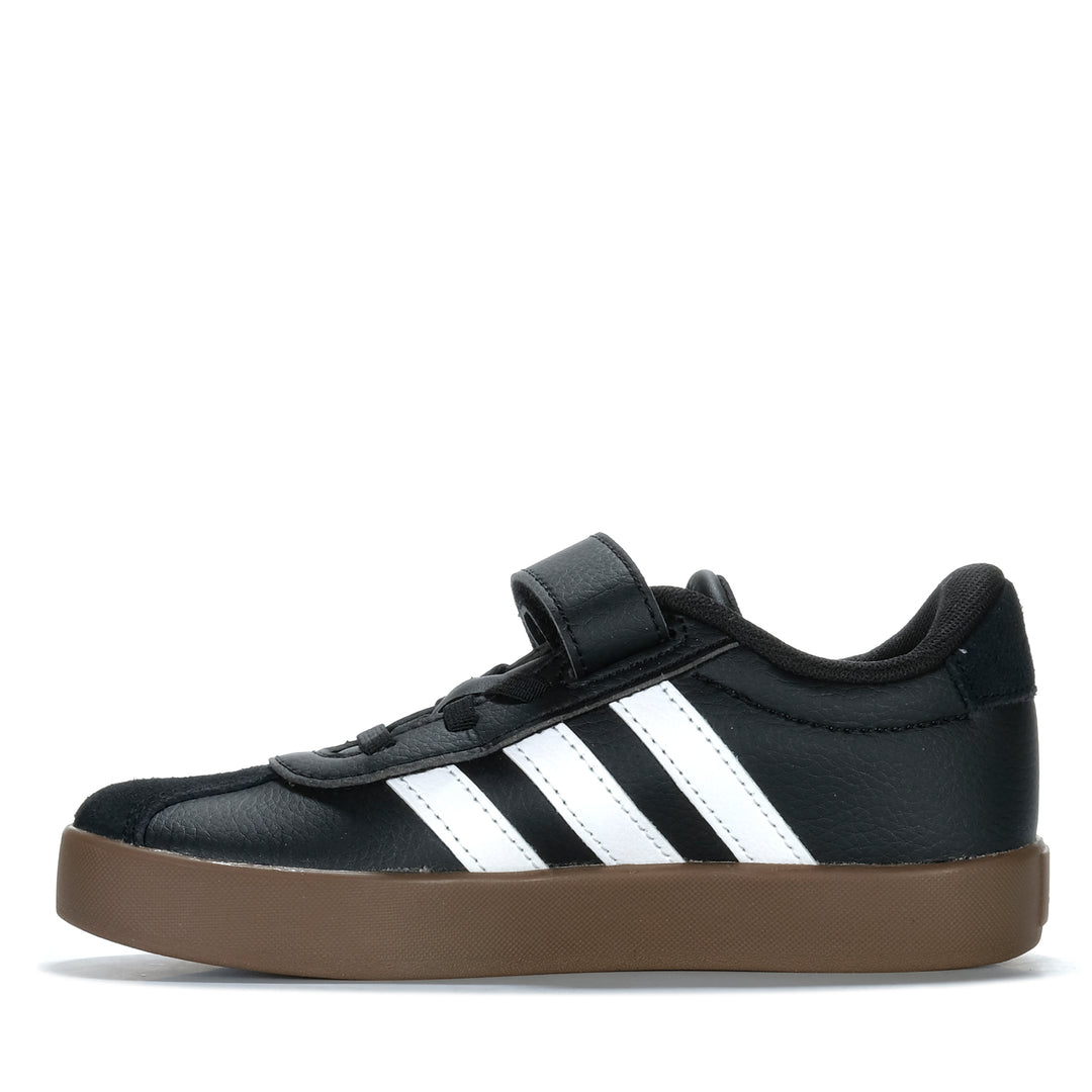 Adidas VL Court 3.0 EL C Kids Black/White/Black Youth Shoes