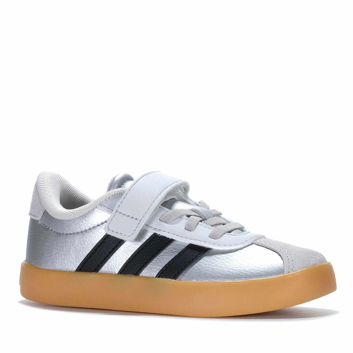 Adidas VL Court 3.0 EL C Kids Silver Metallic/Core Black/Light S Youth Sneakers