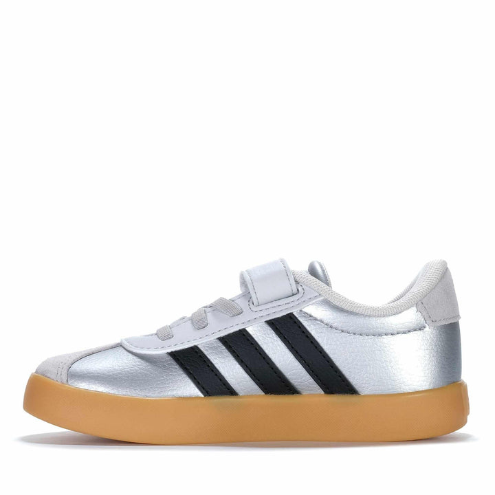 Adidas VL Court 3.0 EL C Kids Silver Metallic/Core Black/Light S Youth Sneakers