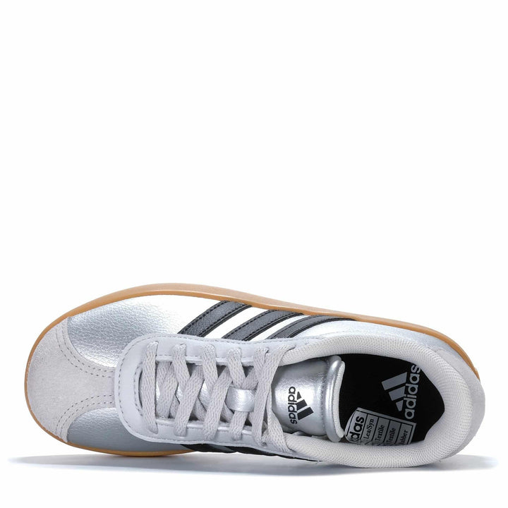 Adidas VL Court 3.0 EL K Kids Silver Metallic/Core Black/Light S Youth Sneakers