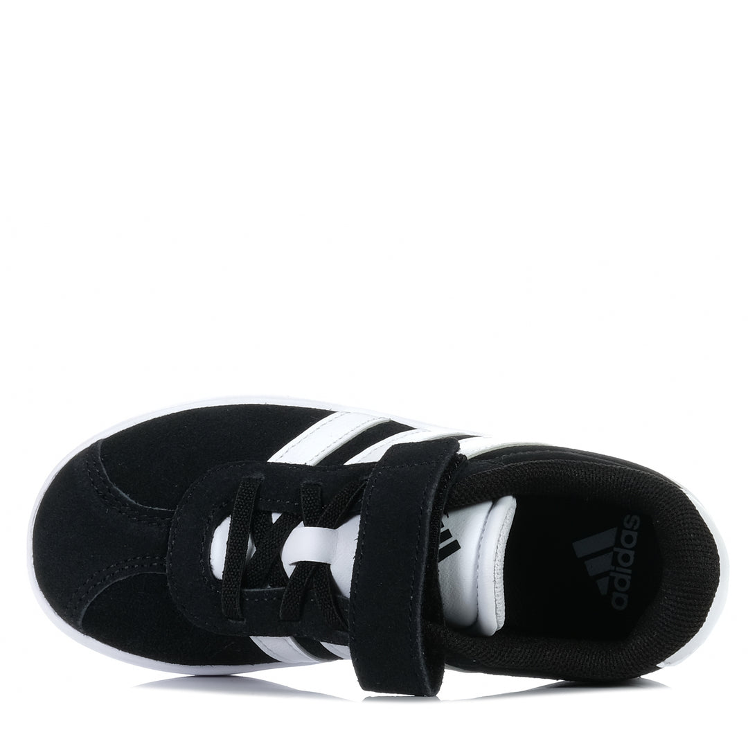 Adidas VL Court 3.0 Kids Black/White, 1 US, 11 US, 12 US, 13 US, 2 US, 3 US, Adidas, black, kids, shoes, youth