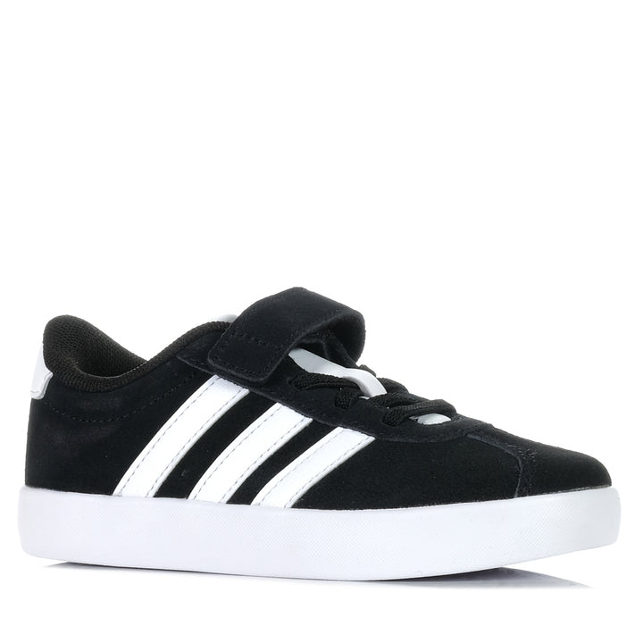 Adidas VL Court 3.0 Kids Black/White, 1 US, 11 US, 12 US, 13 US, 2 US, 3 US, Adidas, black, kids, shoes, youth