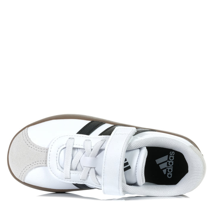 Adidas VL Court 3.0 Kids White/Black, 1 US, 11 US, 12 US, 13 US, 2 US, 3 US, Adidas, kids, shoes, white, youth