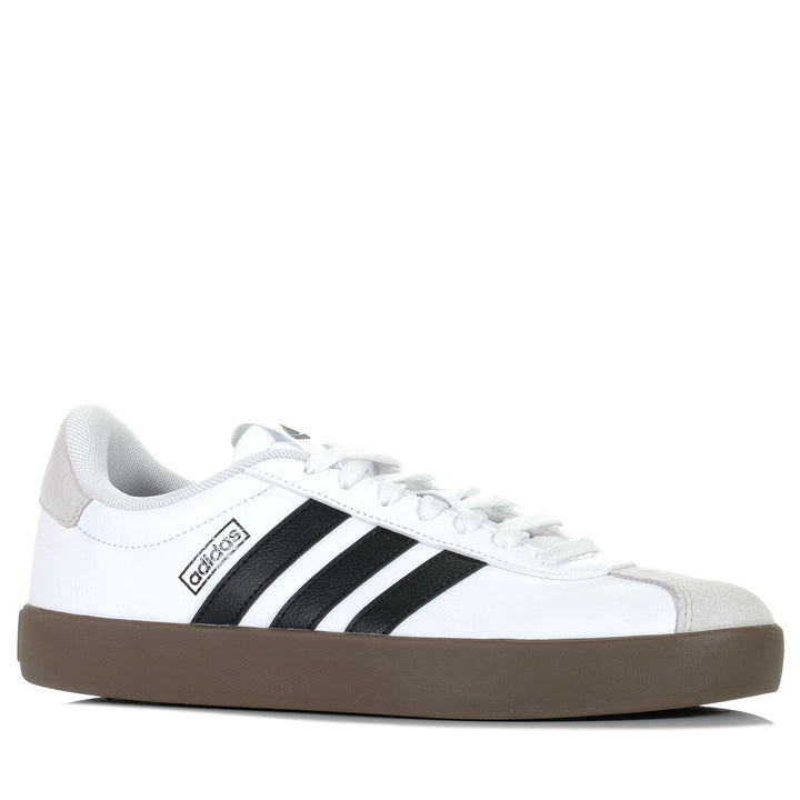 Adidas VL Court 3.0 Mens White/Black, 10 US, 11 US, 12 US, 13 US, 8 US, 9 US, Adidas, casual, low-tops, mens, shoes, sneakers, white