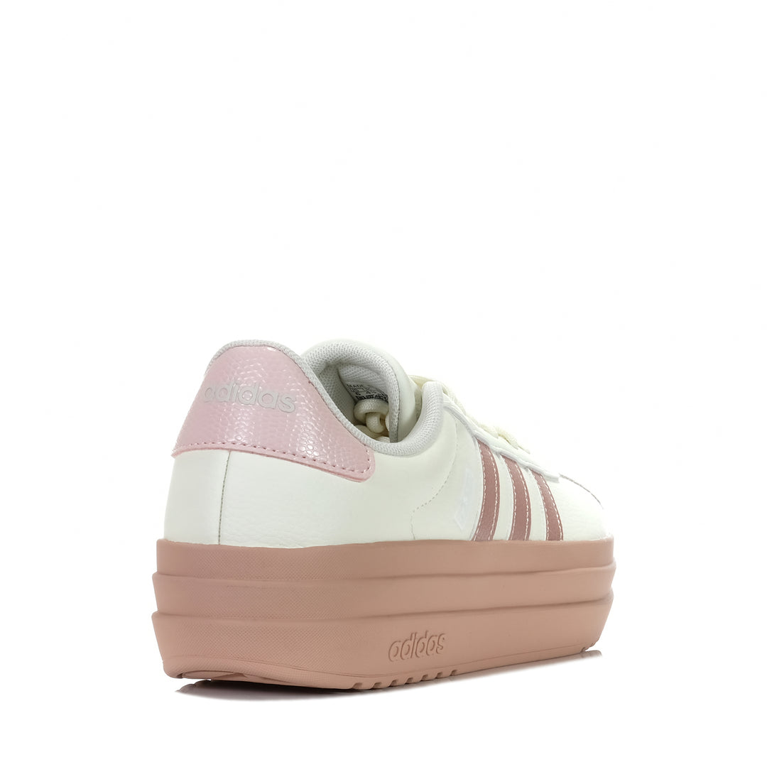 Adidas VL Court Bold Ivory/Pink, 10 US, 11 US, 6 US, 7 US, 8 US, 9 US, adidas, low-tops, pink, sneakers, white, womens