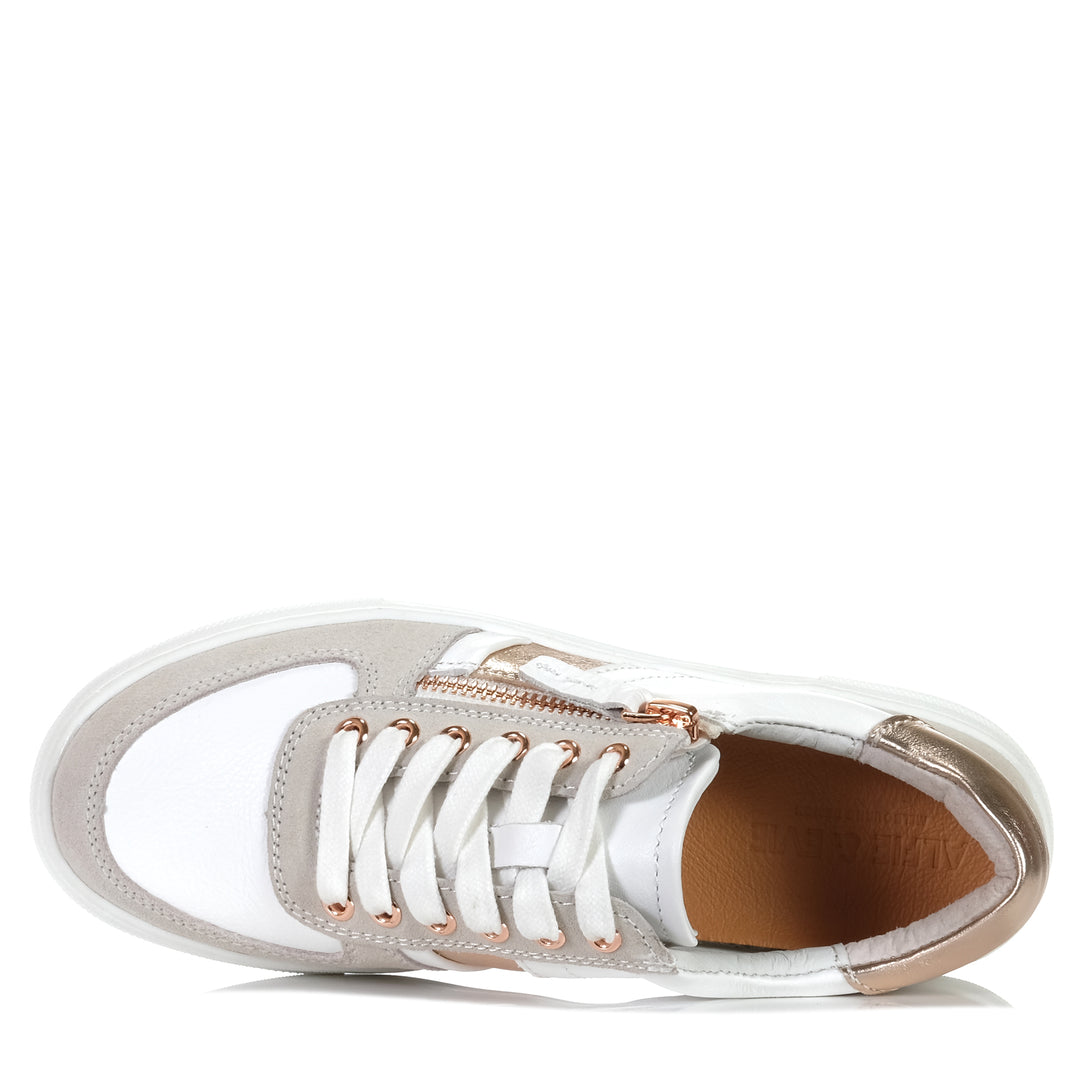 Alfie & Evie Miller White/Rose Gold, Womens, alfie & evie, flats, low-tops, multi, shoes, sneakers, womens