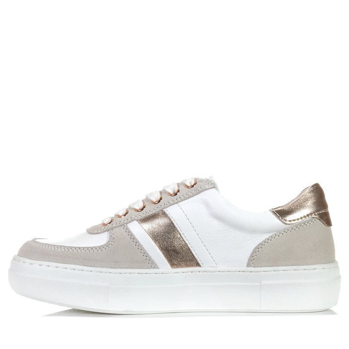 Alfie & Evie Miller White/Rose Gold, Womens, alfie & evie, flats, low-tops, multi, shoes, sneakers, womens