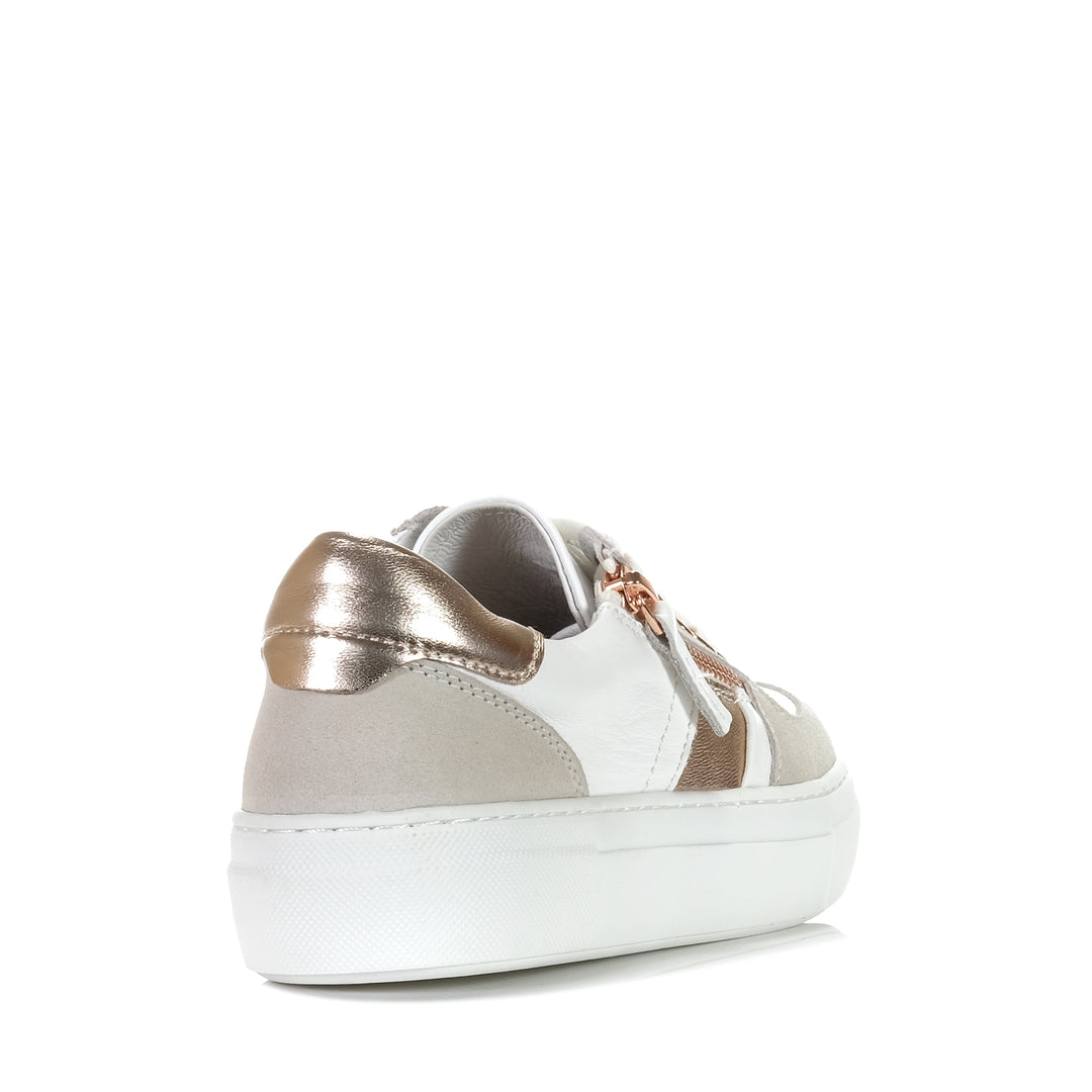 Alfie & Evie Miller White/Rose Gold, Womens, alfie & evie, flats, low-tops, multi, shoes, sneakers, womens