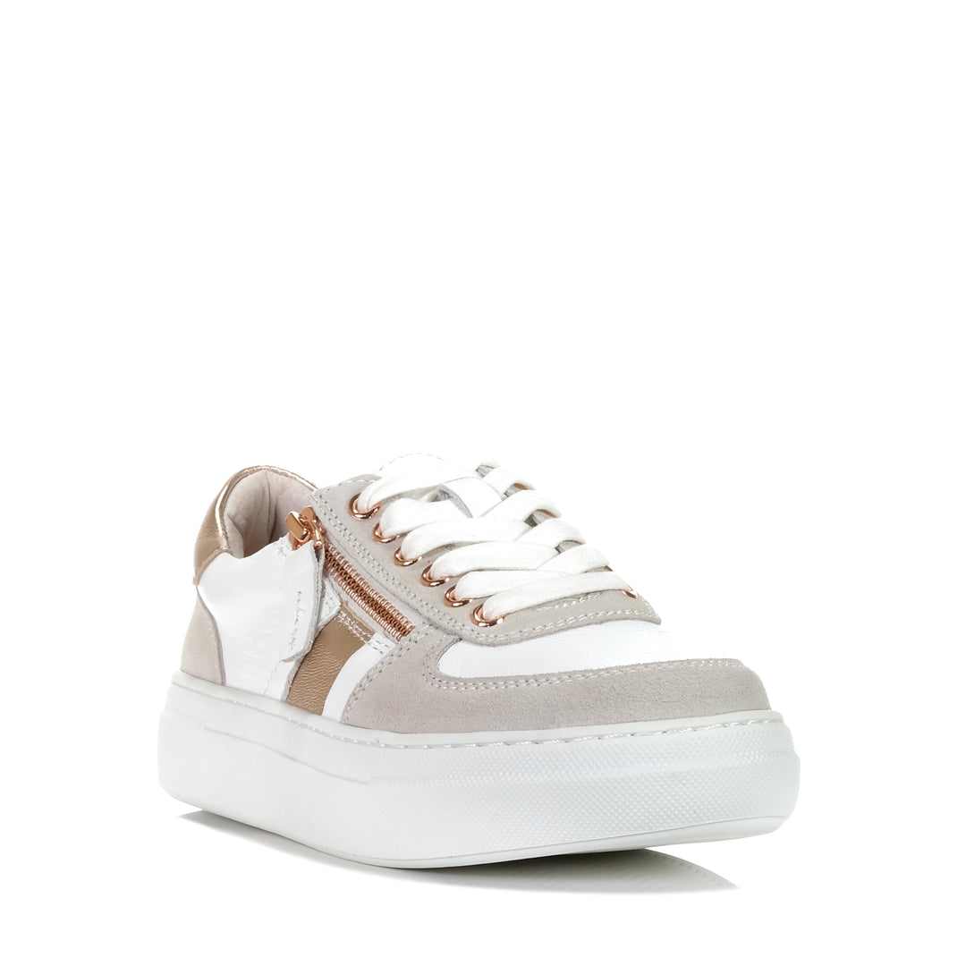 Alfie & Evie Miller White/Rose Gold, Womens, alfie & evie, flats, low-tops, multi, shoes, sneakers, womens